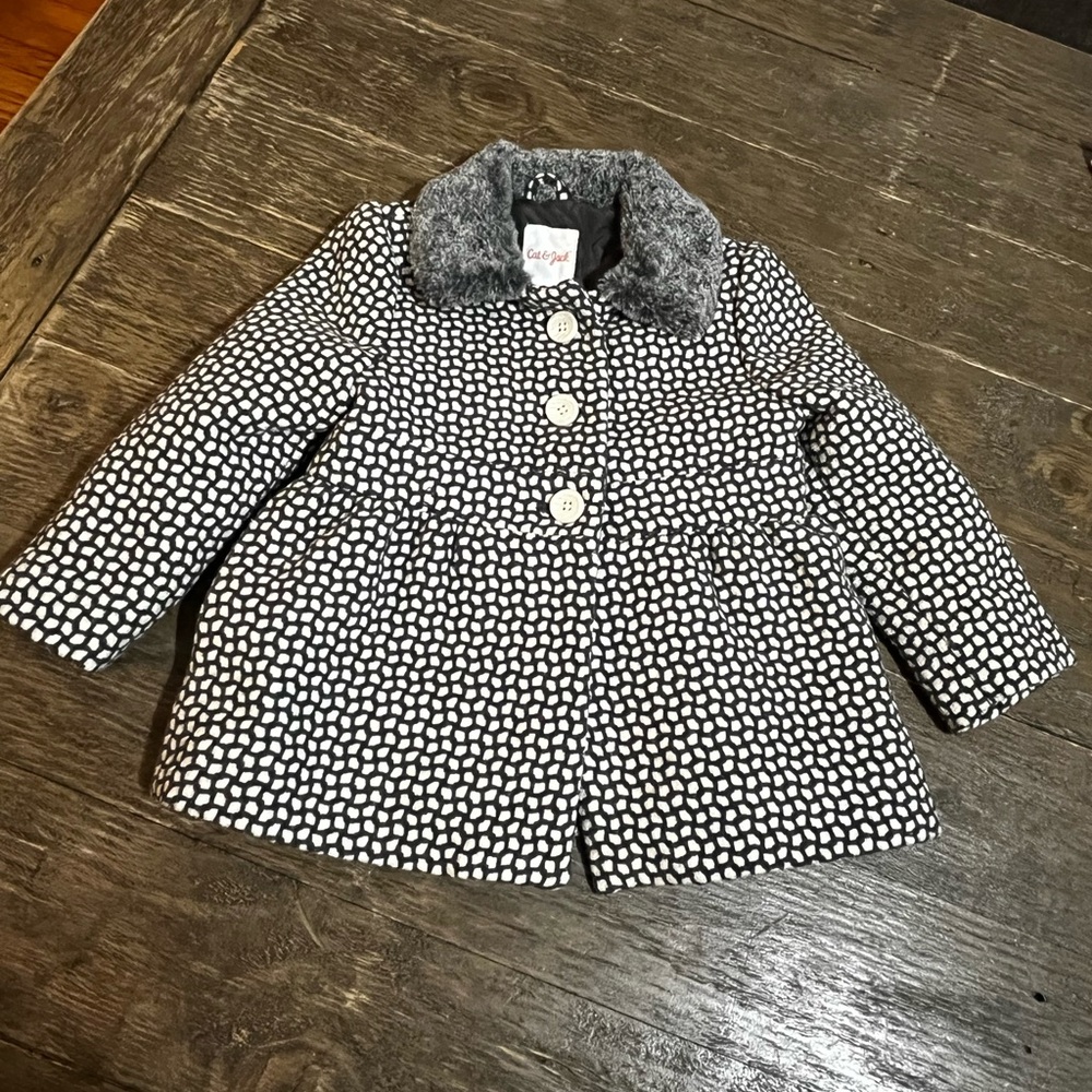 geo print toddler coat